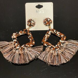 Beaded Tassel Earrings